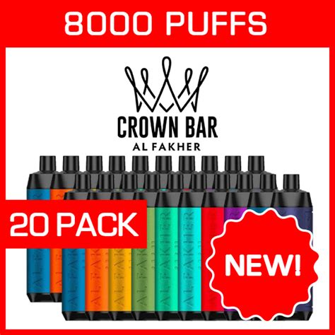 Alfakher Crown Bar 8000 Puffs — 20 Pack