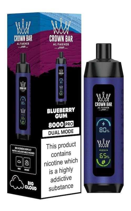 Alfakher Crown Bar — 8000 Puffs