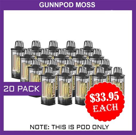 Gunnpod Moss 8000 Puffs — 20 Pack (Pod Only)