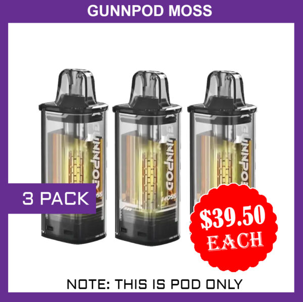Gunnpod Moss 8000 Puffs — 3 Pack (Pod Only)