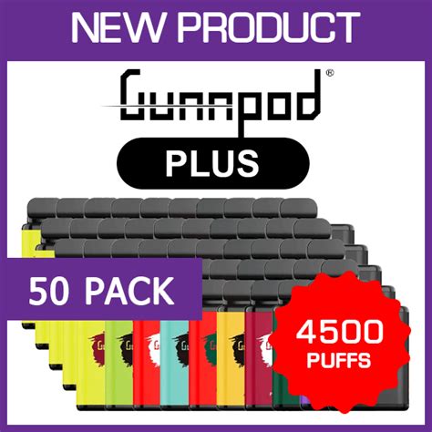 Gunnpod Plus 4500 Puffs — 50 Pack