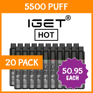 IGET Hot 5500 Puffs — 20 Pack