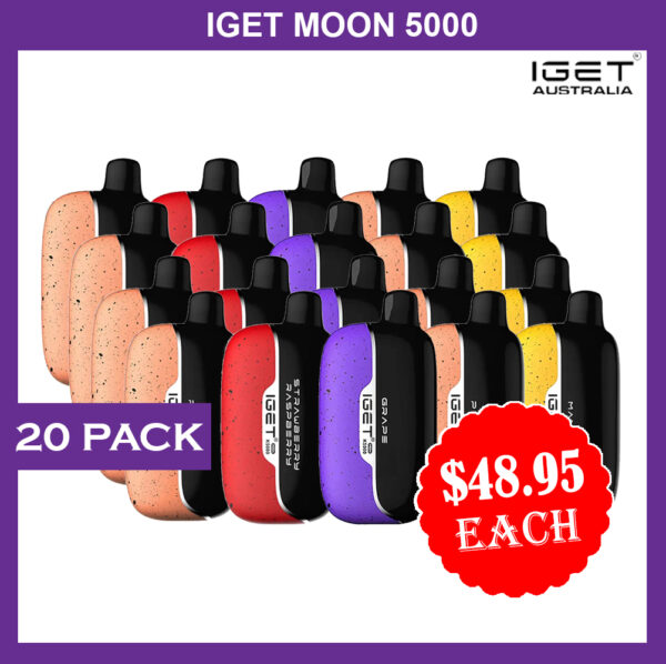 IGET Moon 5000 Puffs — 20 Pack
