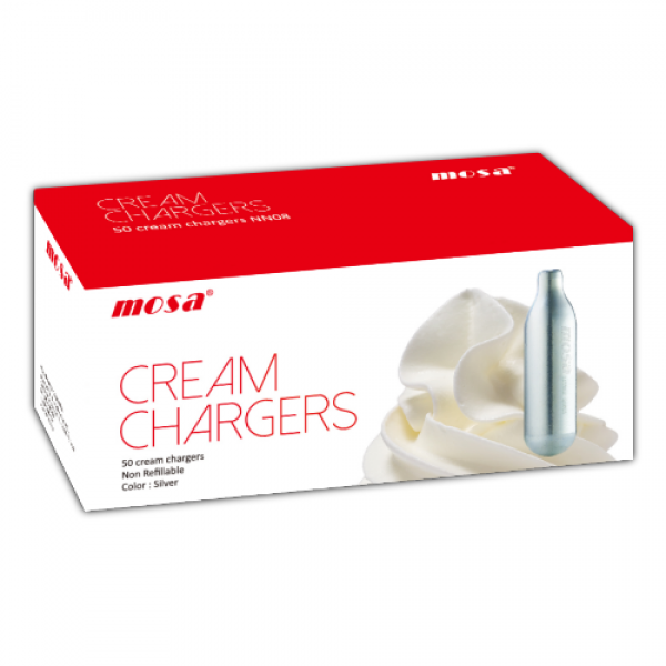 Mosa Cream Chargers N2O — 50 Pack